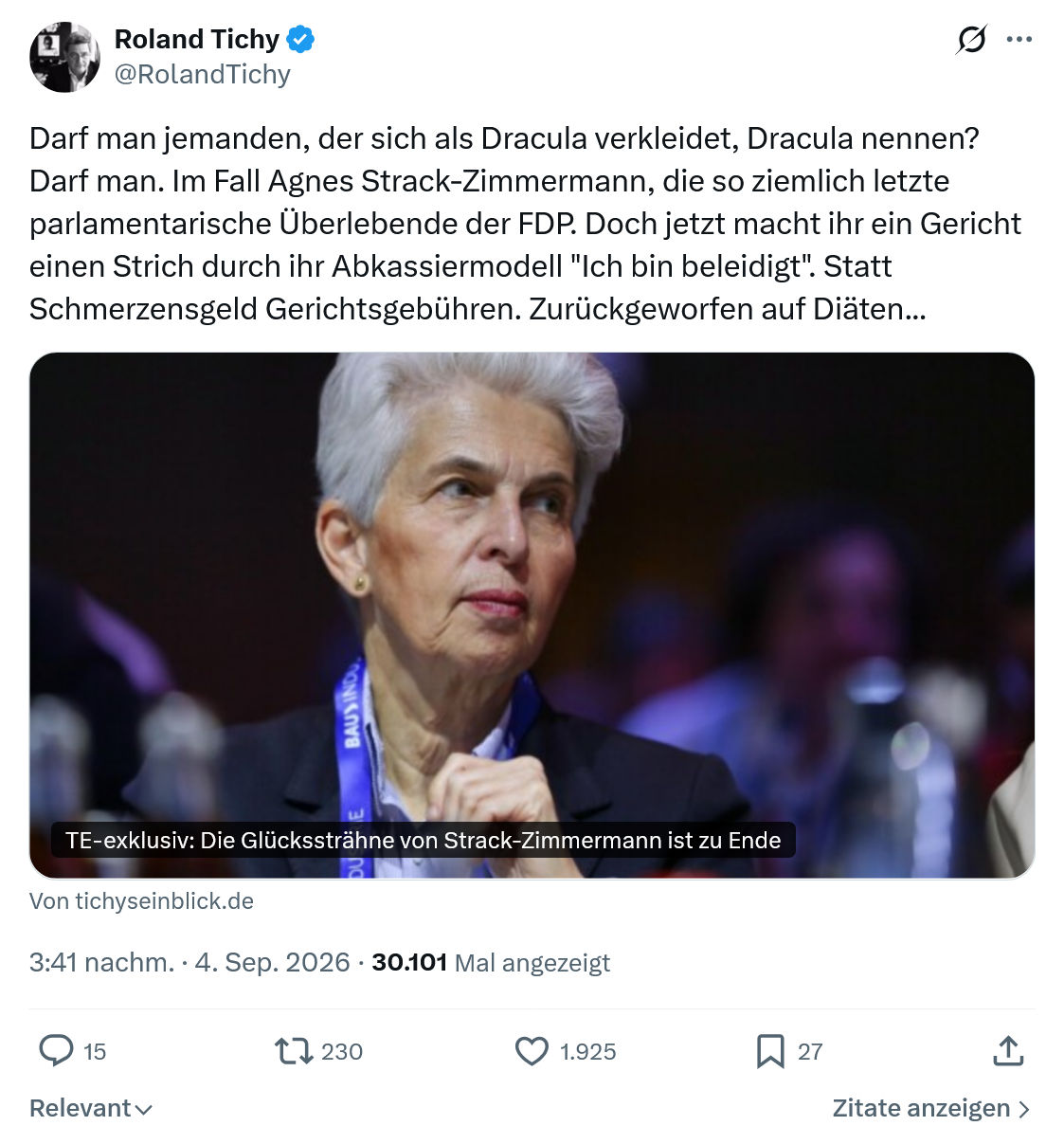 Roland Tichy: Darf man jemanden...