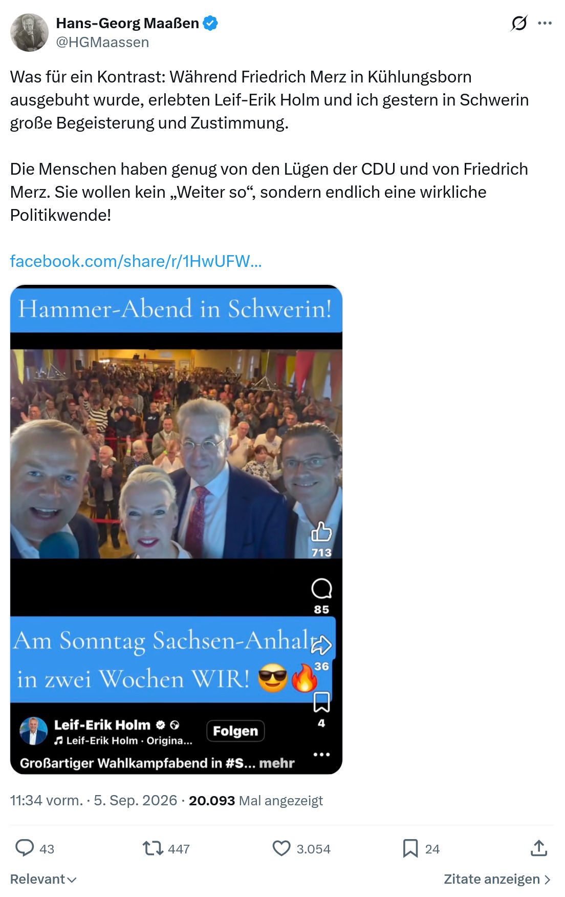 Hans-Georg Maaßen: Was für ein Kontrast: Während Friedrich...