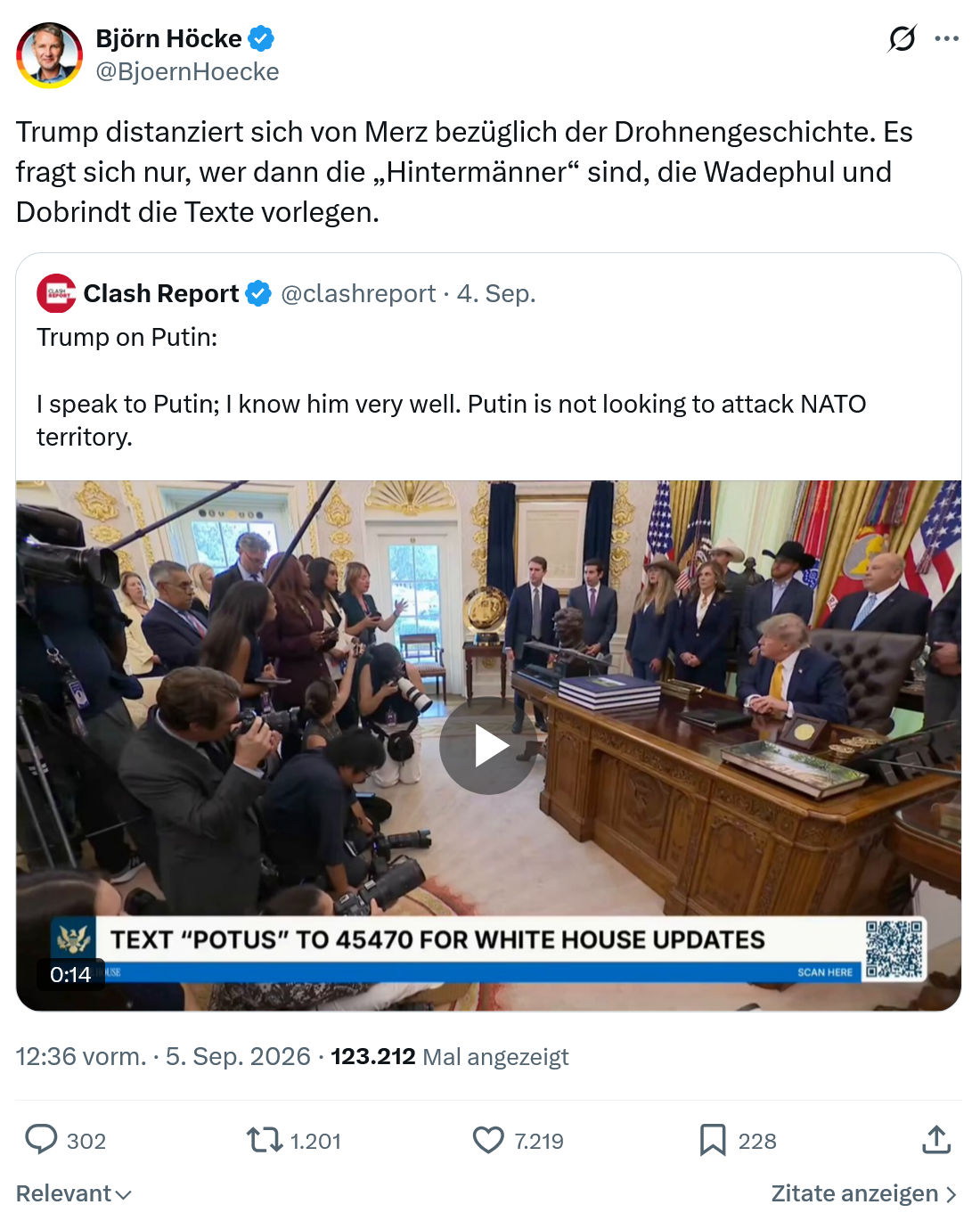 Björn Höcke: Trump distanziert sich von Merz...