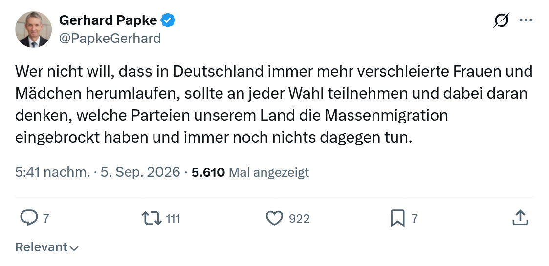 Gerhard Papke: Wer nicht will, dass in Deutschland...