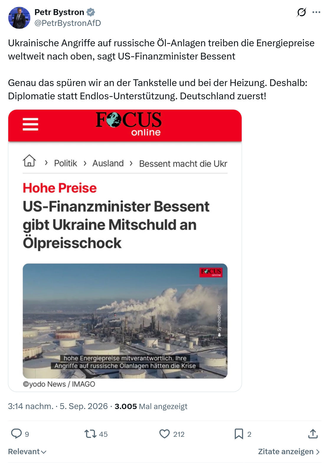Petr Bystron: Ukrainische Angriffe auf russische...