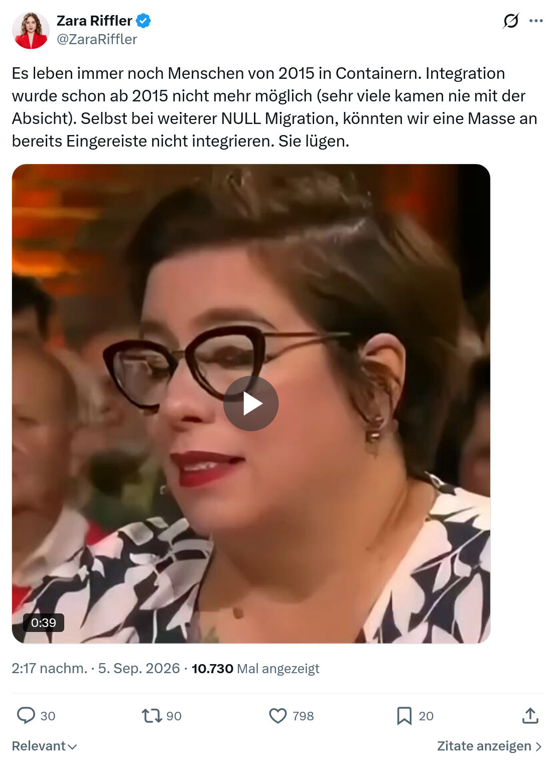 Zara Riffler: Es leben immer noch Menschen...