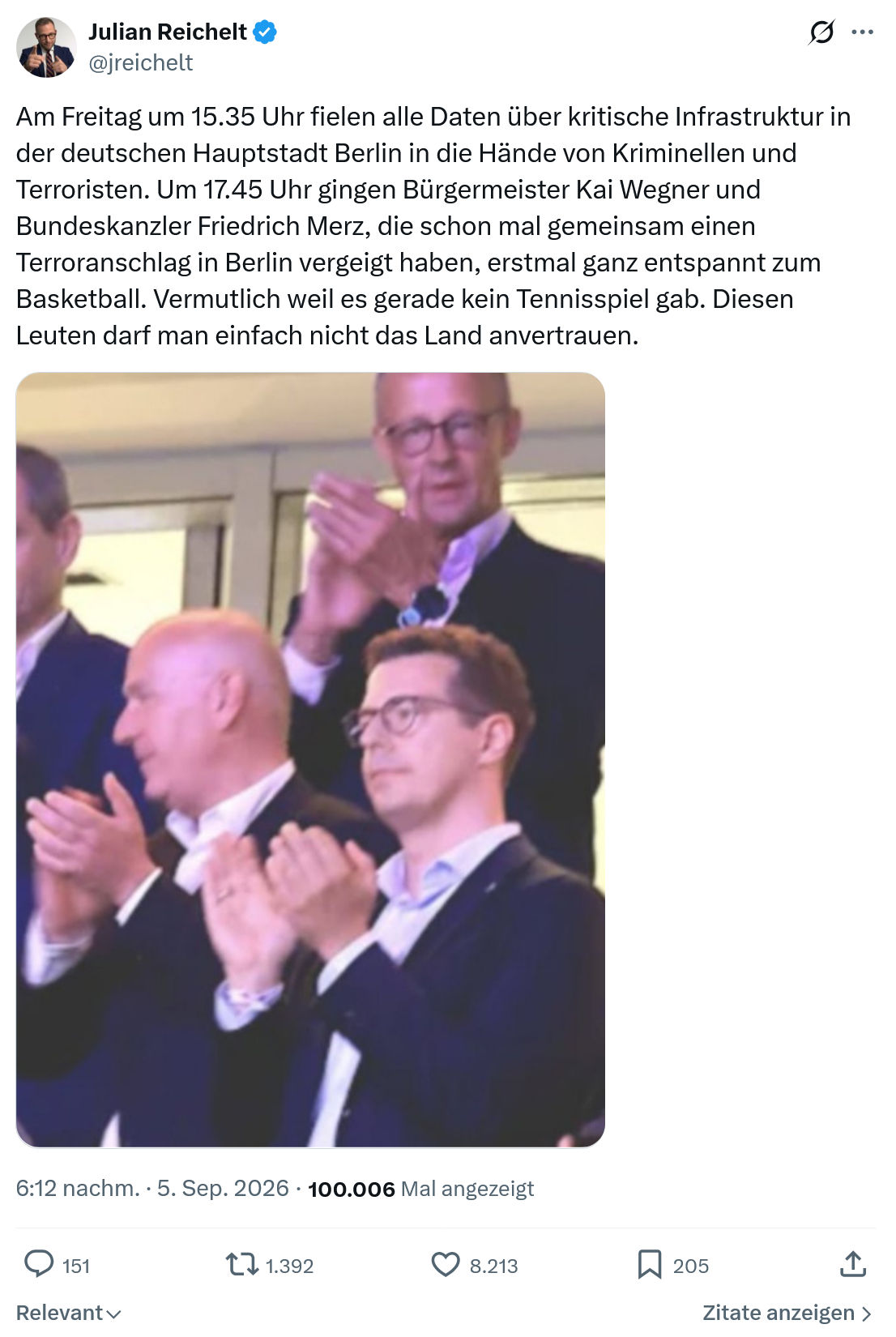 Julian Reichelt: Am Freitag um 15.35 Uhr fielen...
