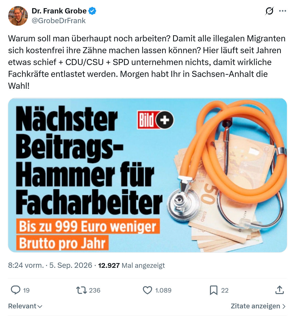 Frank Grobe: Warum soll man überhaupt noch arbeiten...