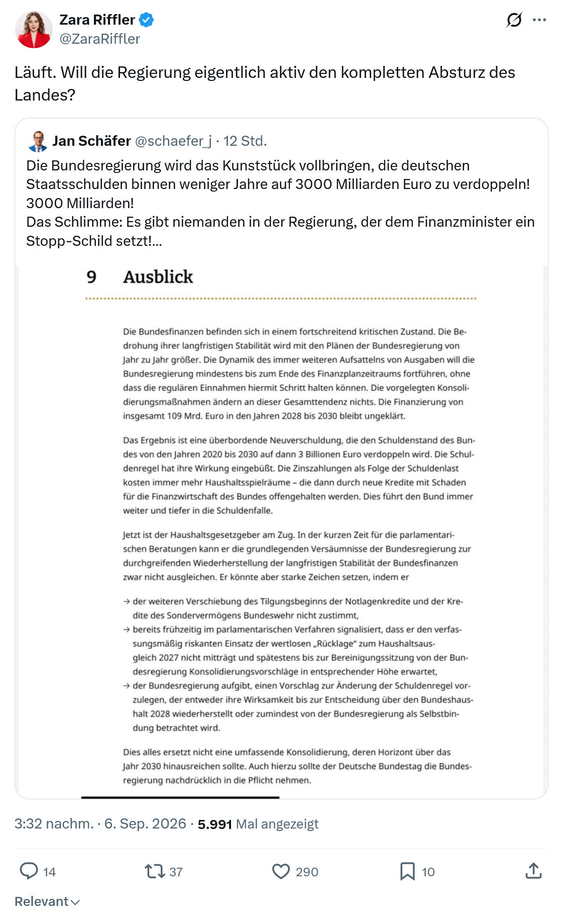 Zara Riffler: Läuft...
