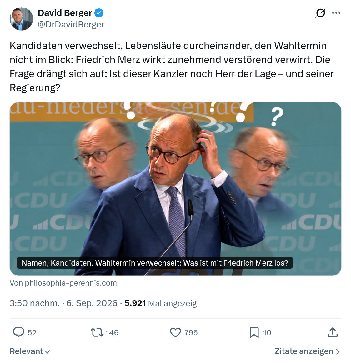 David Berger: Kandidaten verwechselt...