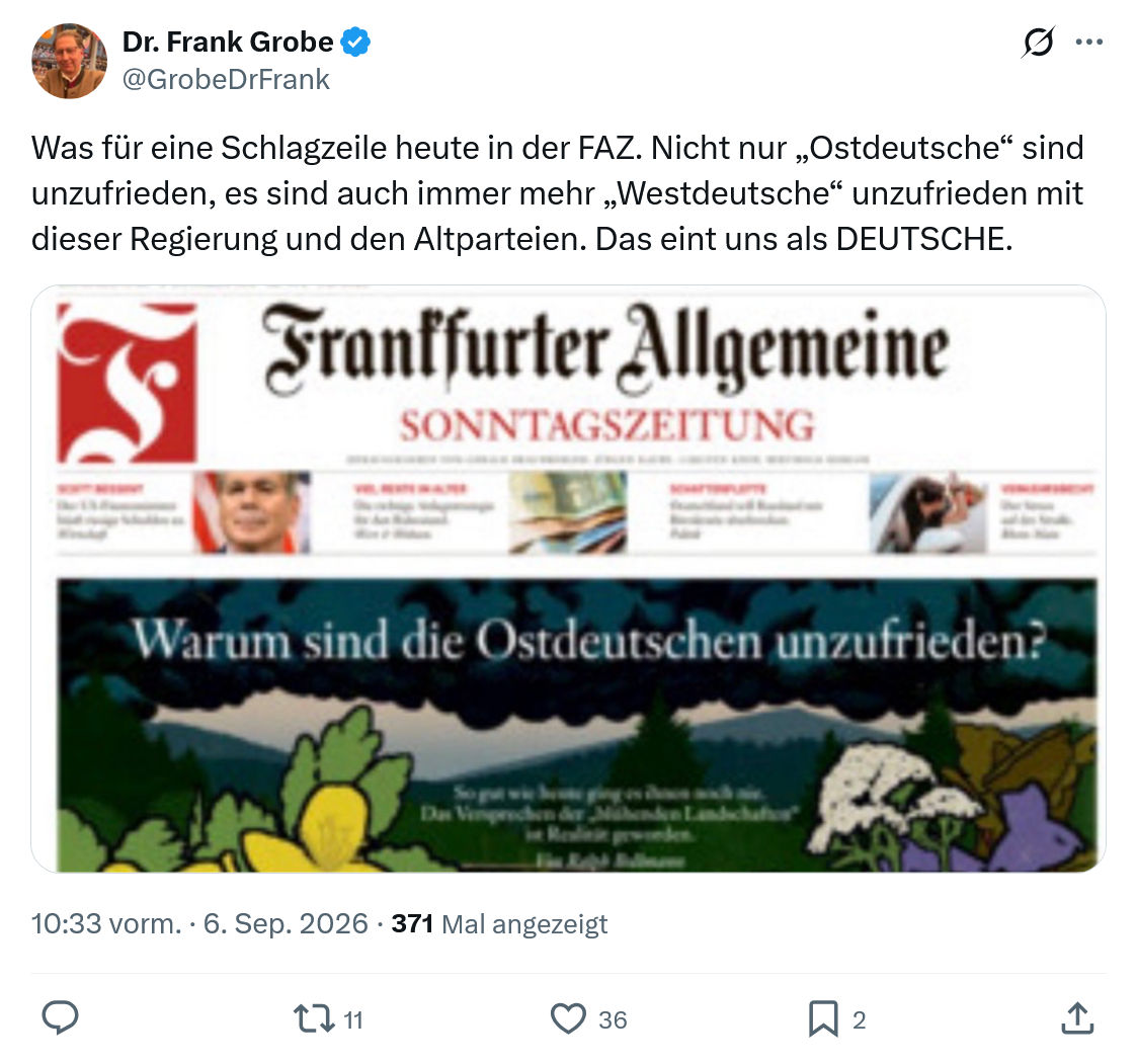 Frank Grobe: Was für eine Schlagzeile...