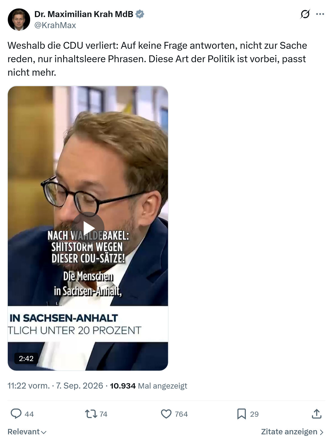 Maximilian Krah: Weshalb die CDU verliert...