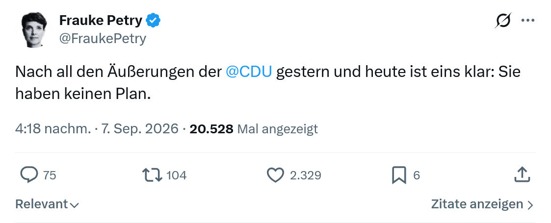 Frauke Petry: Nach all den Äußerungen...