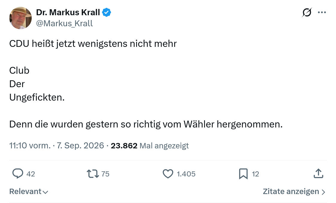 Markus Krall: CDU heißt jetzt wenigstens nicht mehr...