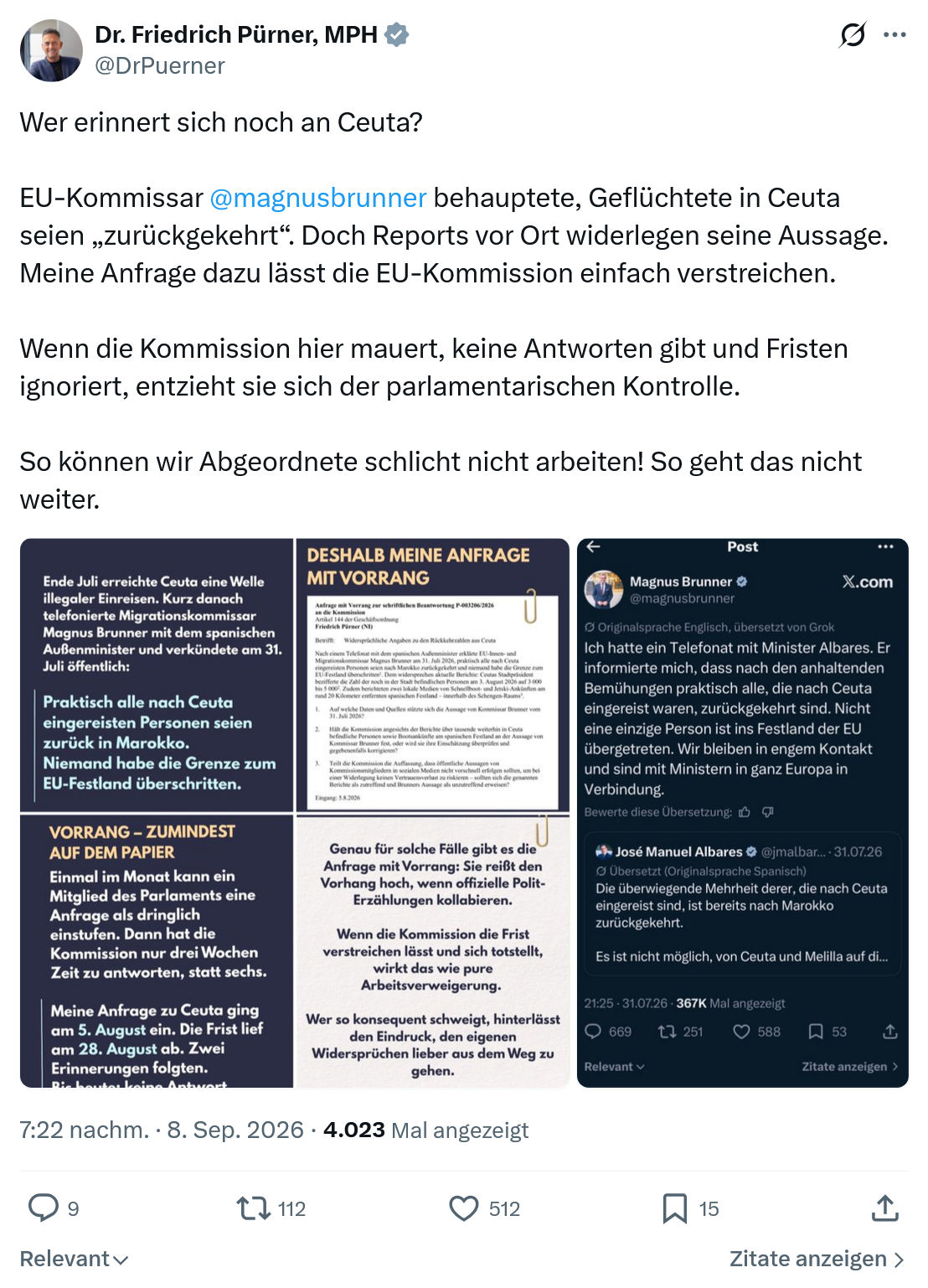 Friedrich Pürner: Wer erinnert sich noch an Ceuta...