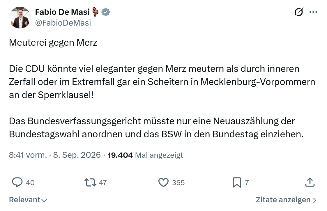 Fabio De Masi: Meuterei gegen Merz...