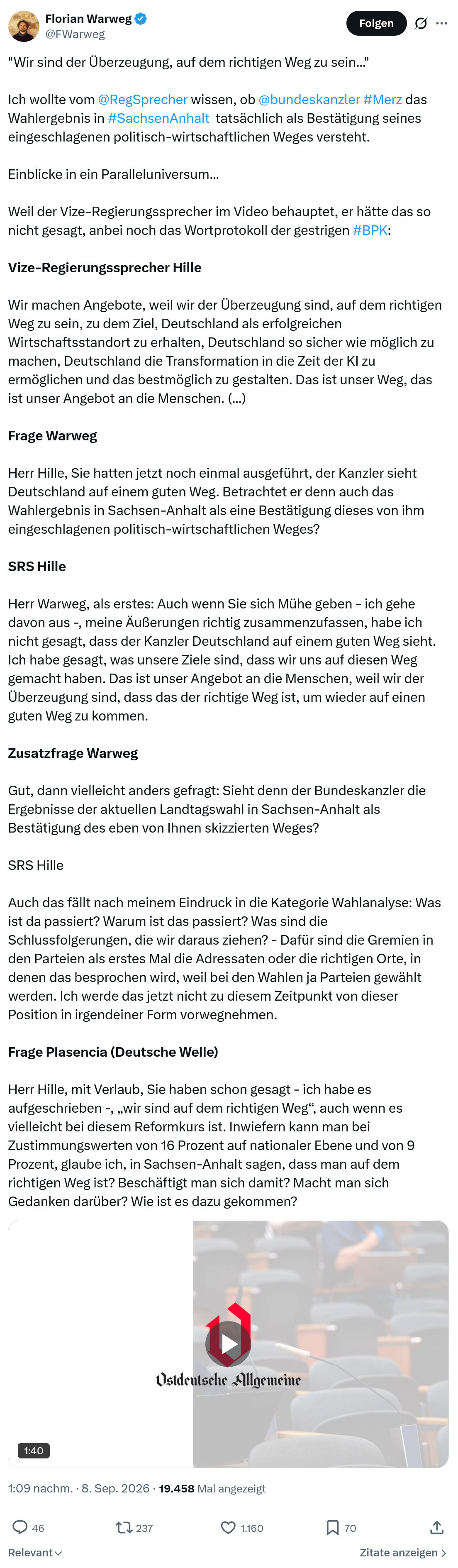 Florian Warweg: Wir sind der Überzeugung...