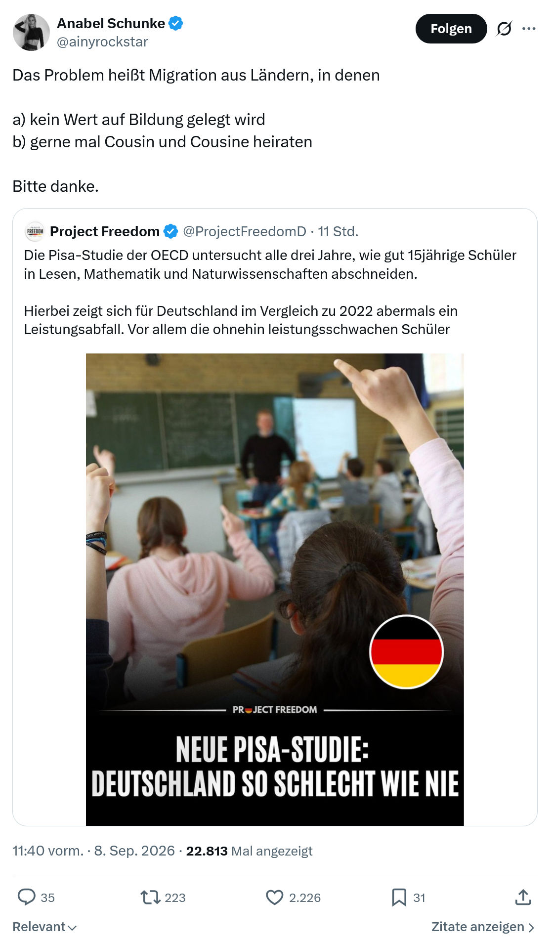 Anabel Schunke: Das Problem heißt Migration...