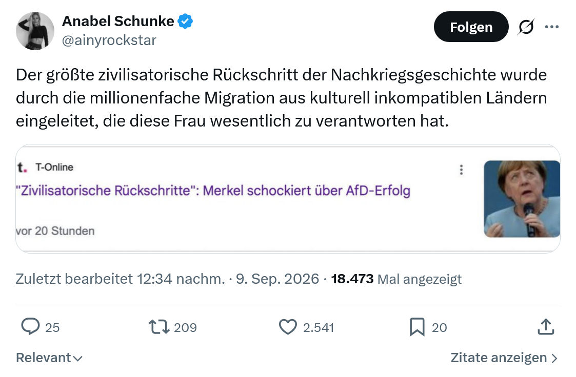 Anabel Schunke: Der größte zivilisatorische Rückschritt...