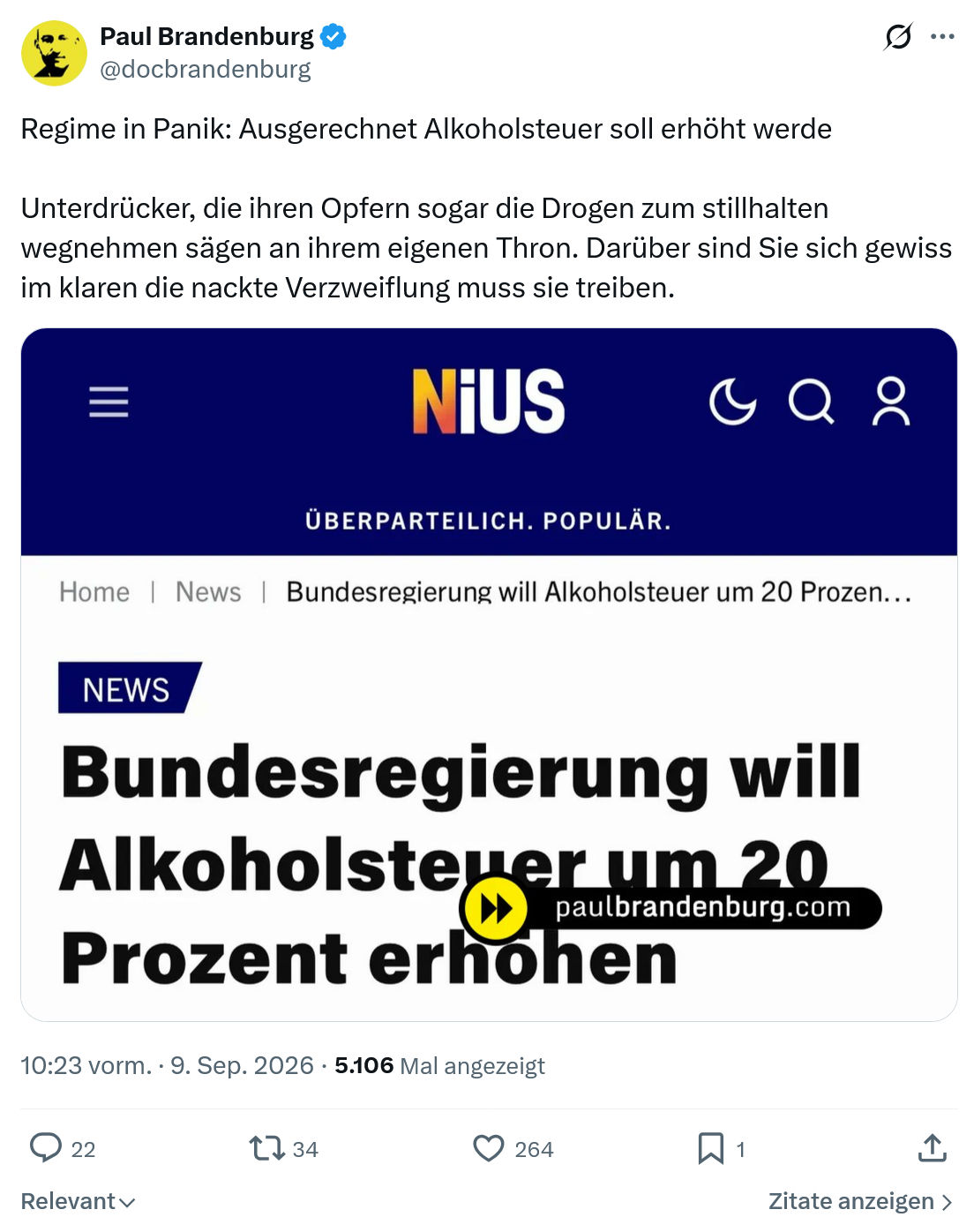 Paul Brandenburg: Regime in Panik...