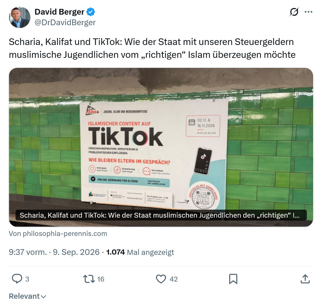David Berger: Scharia, Kalifat und TikTok...