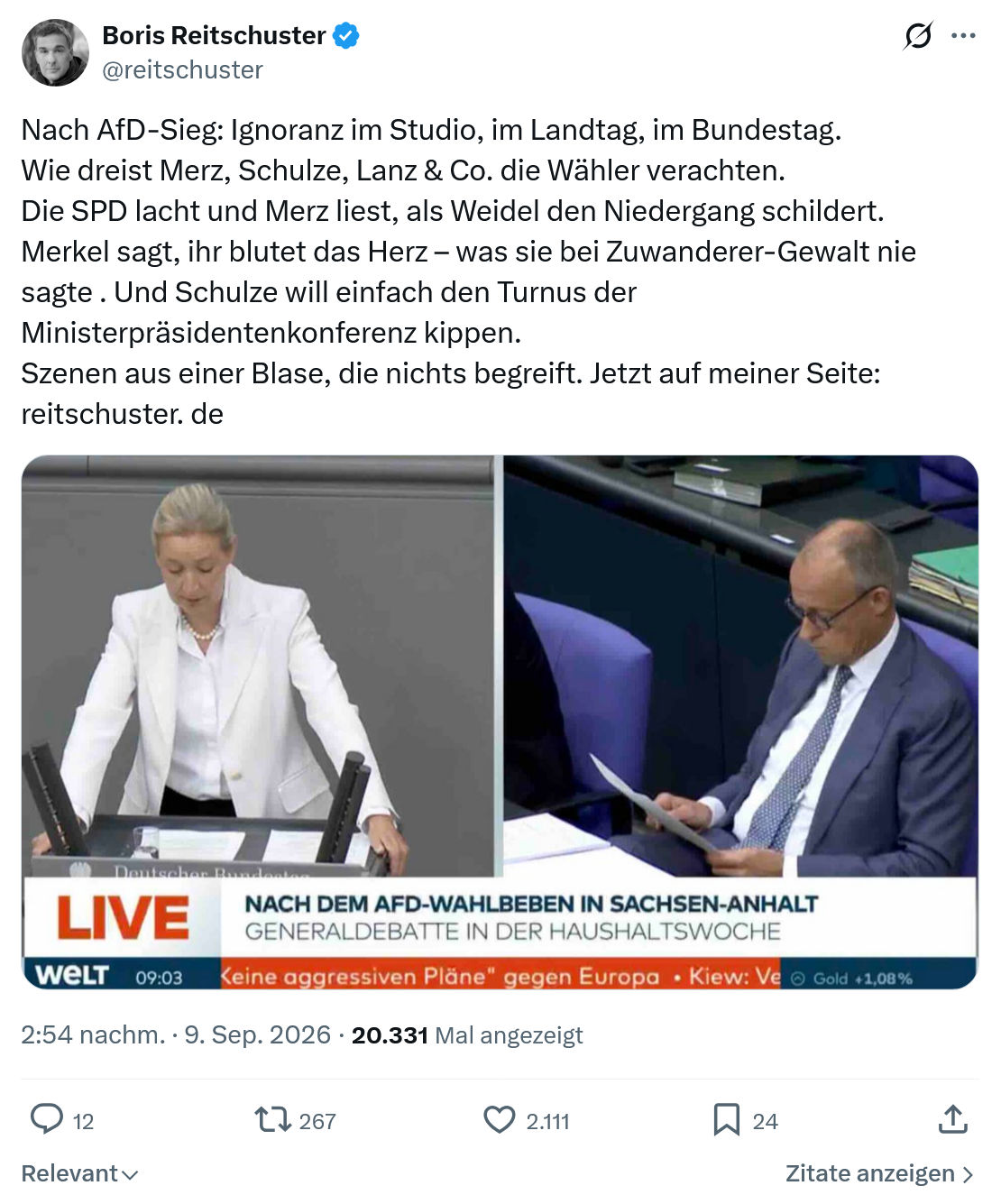 Boris Reitschuster: Nach AfD-Sieg...