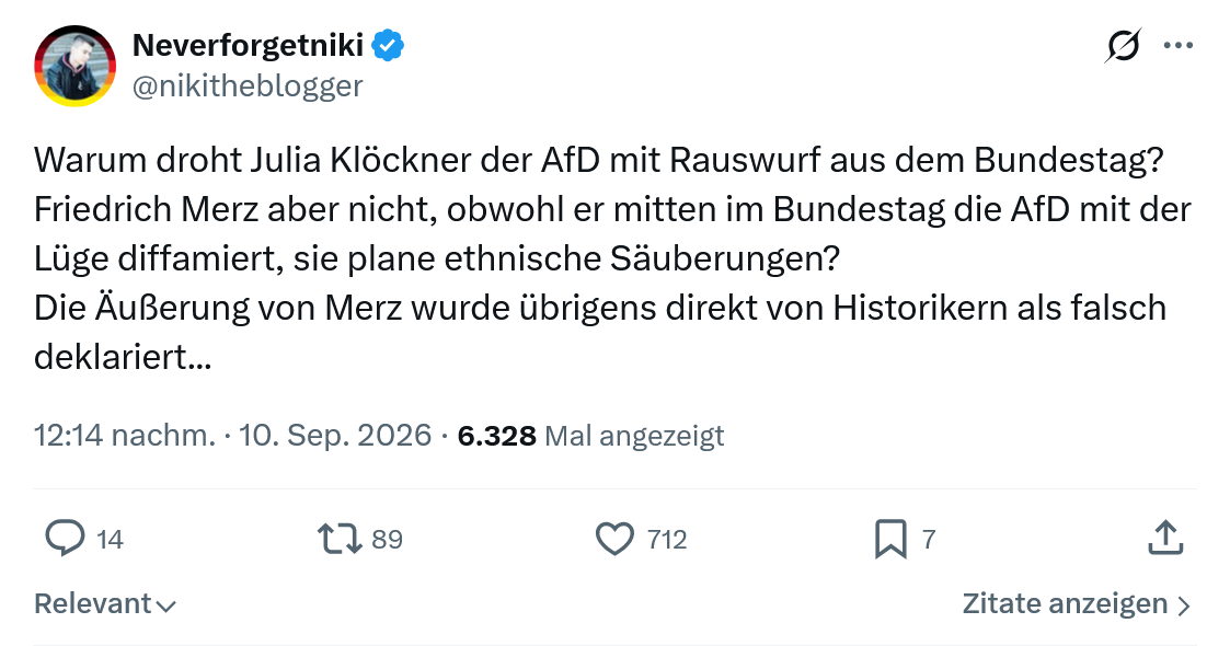 Neverforgetniki: Warum droht Julia Klöckner...