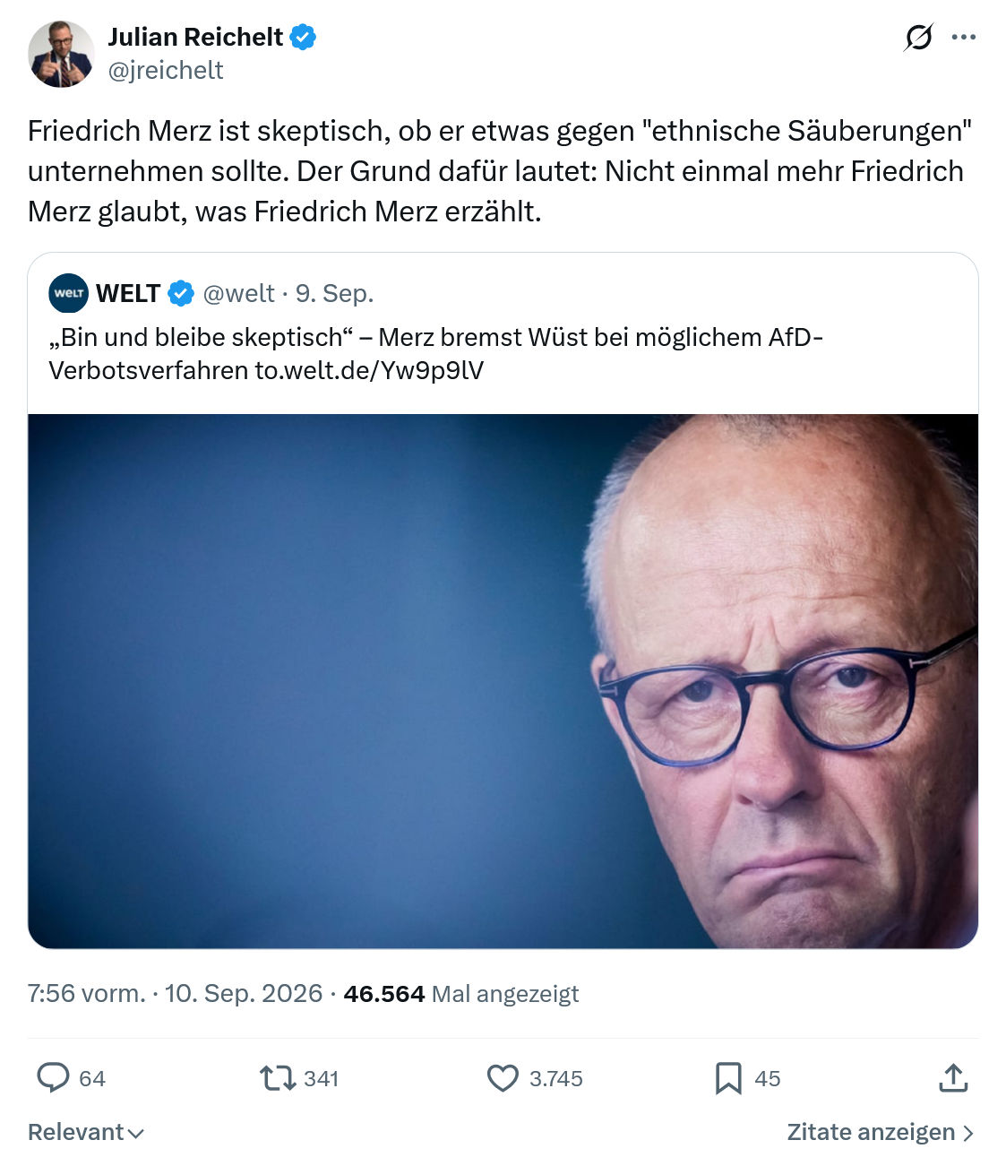 Julian Reichelt: Friedrich Merz ist skeptisch...