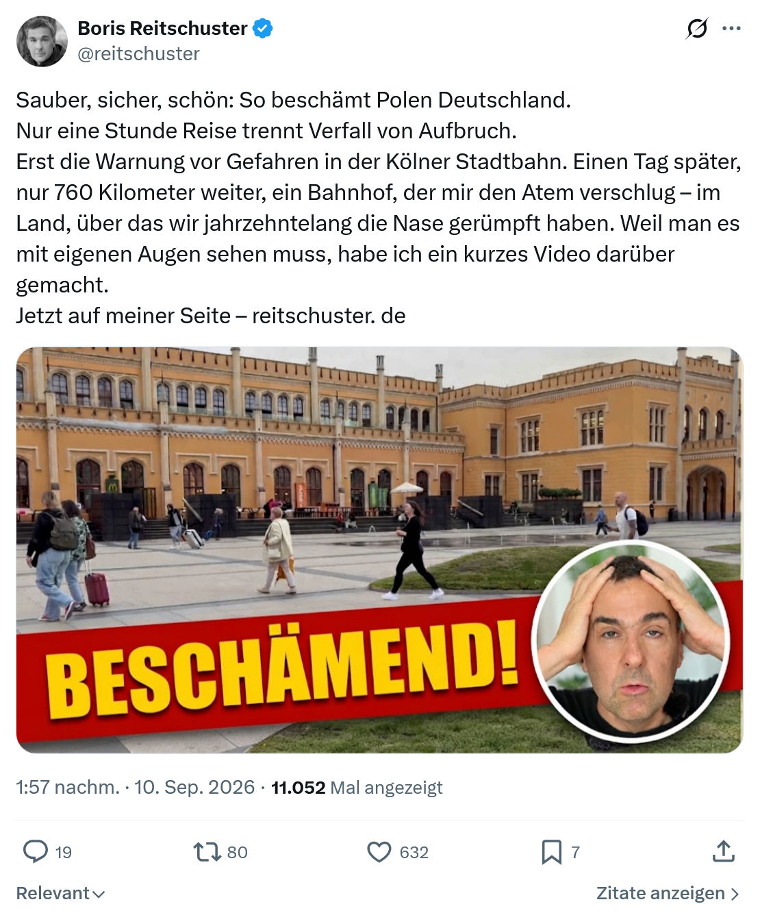 Boris Reitschuster: Sauber, sicher, schön...