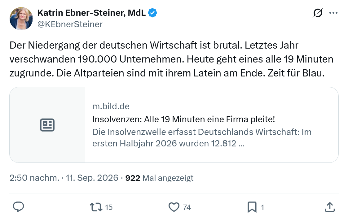 Katrin Ebner-Steiner: Der Niedergang der deutschen Wirtschaft...