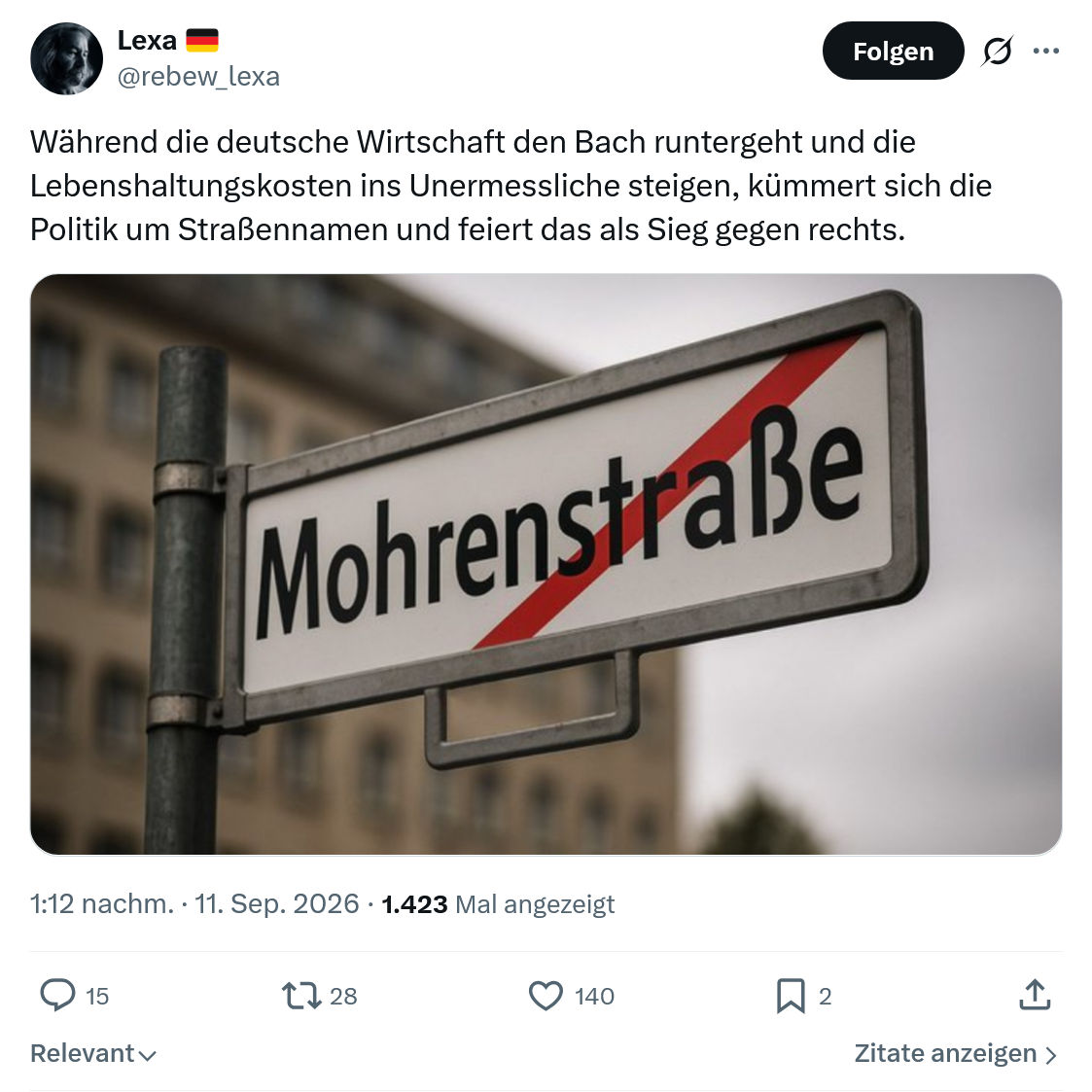 Lexa Rebew: Während die deutsche Wirtschaft...