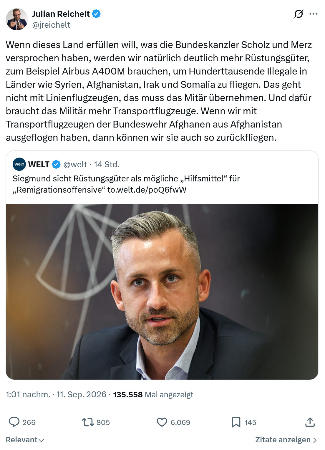 Julian Reichelt: Wenn dieses Land erfüllen will...