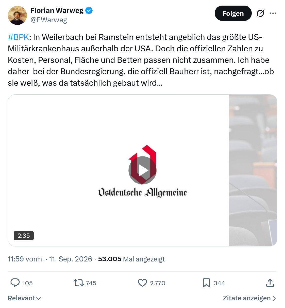 Florian Warweg: #BPK...