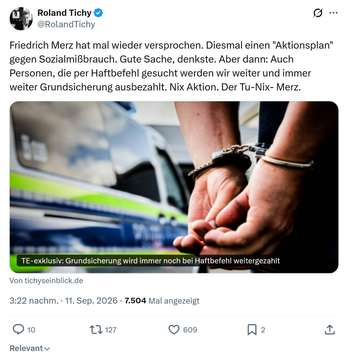 Roland Tichy: Friedrich Merz hat mal wieder...