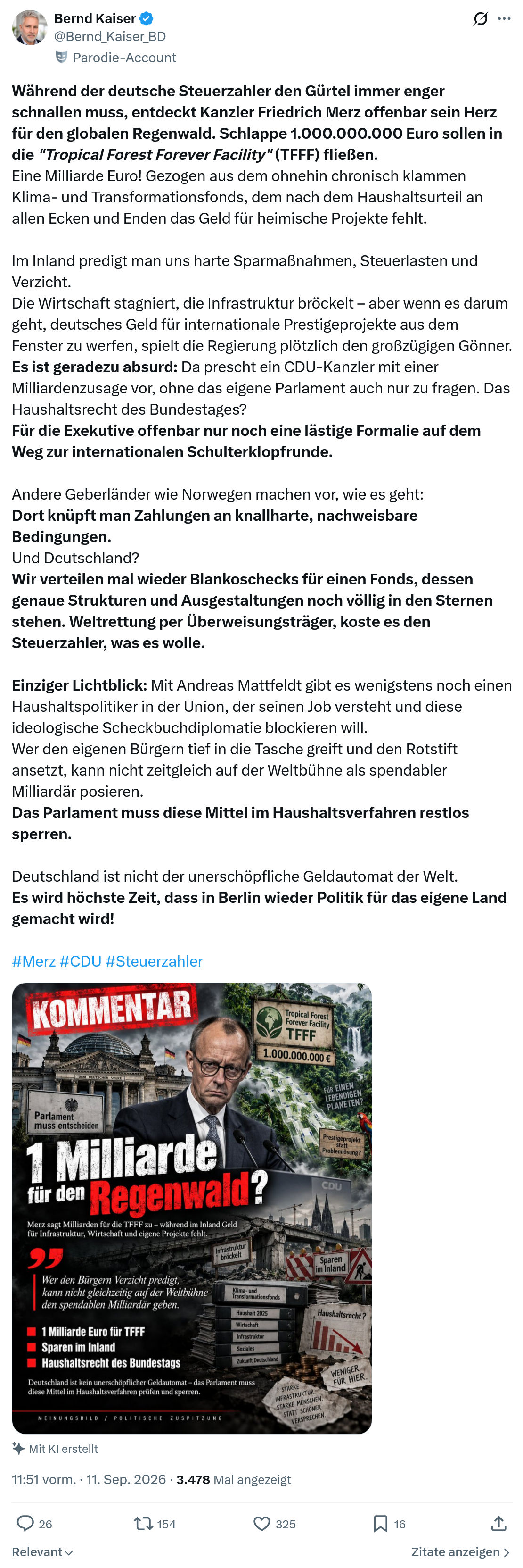 Bernd Kaiser: Während der deutsche Steuerzahler...