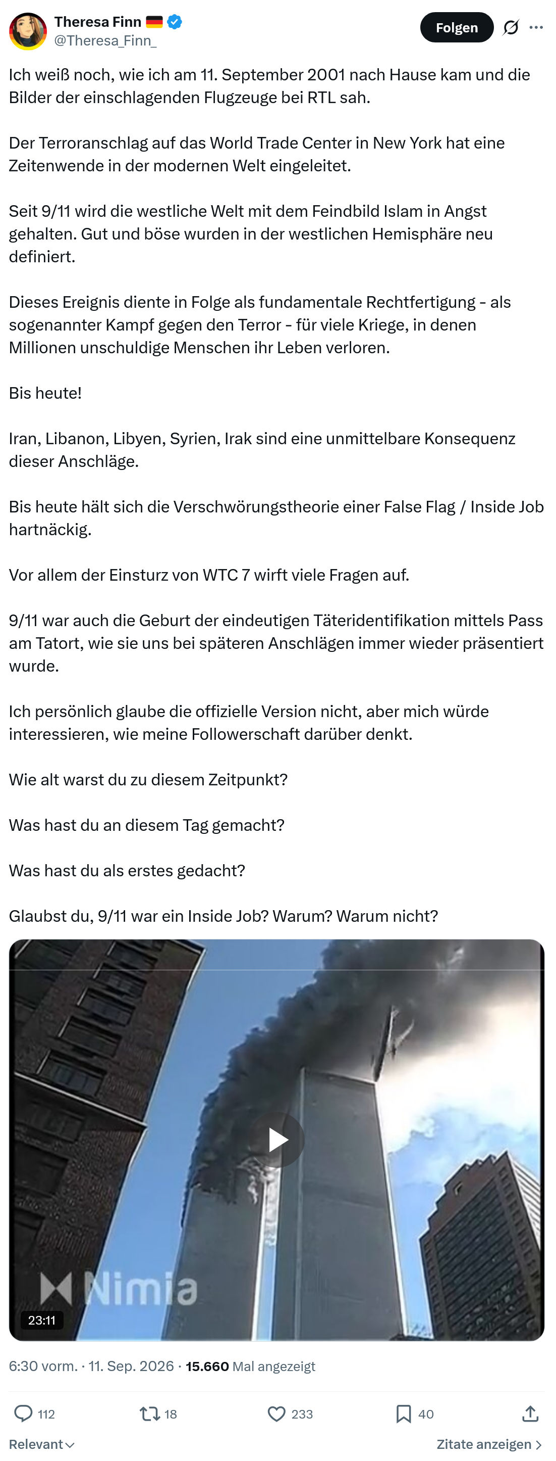 Theresa Finn: Ich weiß noch...