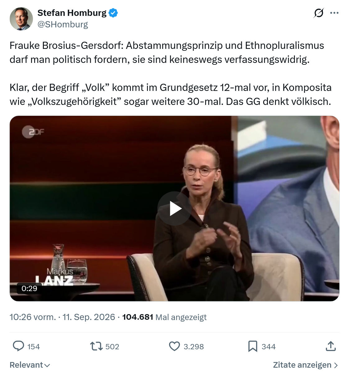 Stefan Homburg: Frauke Brosius-Gersdorf...