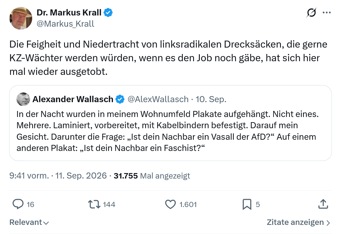 Markus Krall: Die Feigheit und Niedertracht...