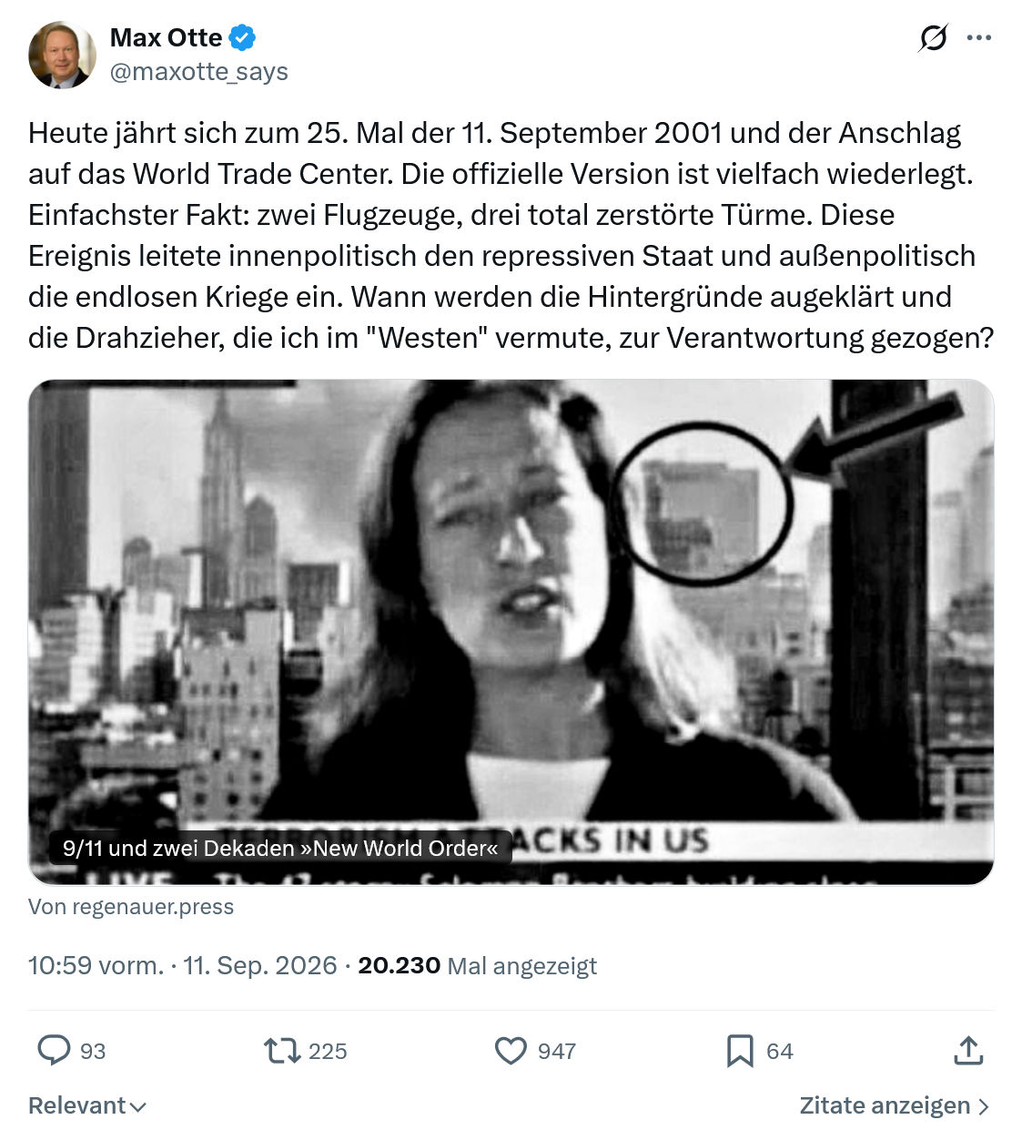 Max Otte: Heute jährt sich zum 25...