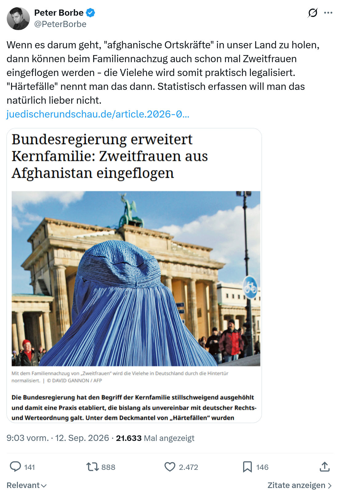 Peter Borbe: Wenn es darum geht...