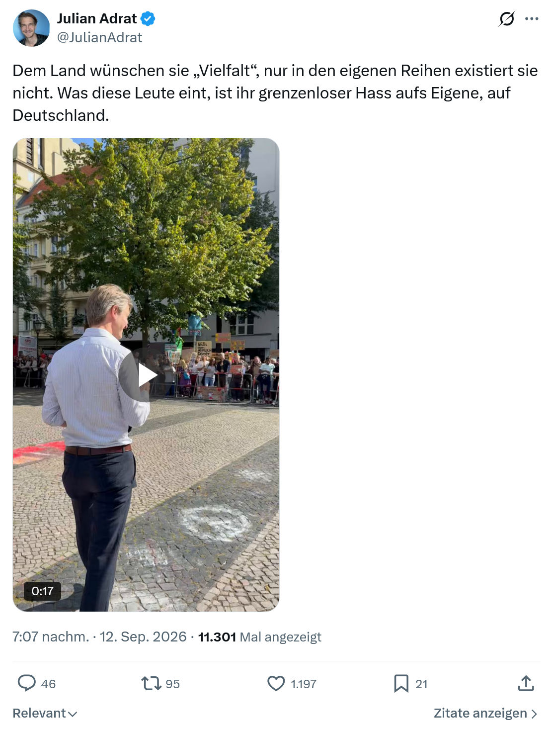 Julian Adrat: Dem Land wünschen sie...