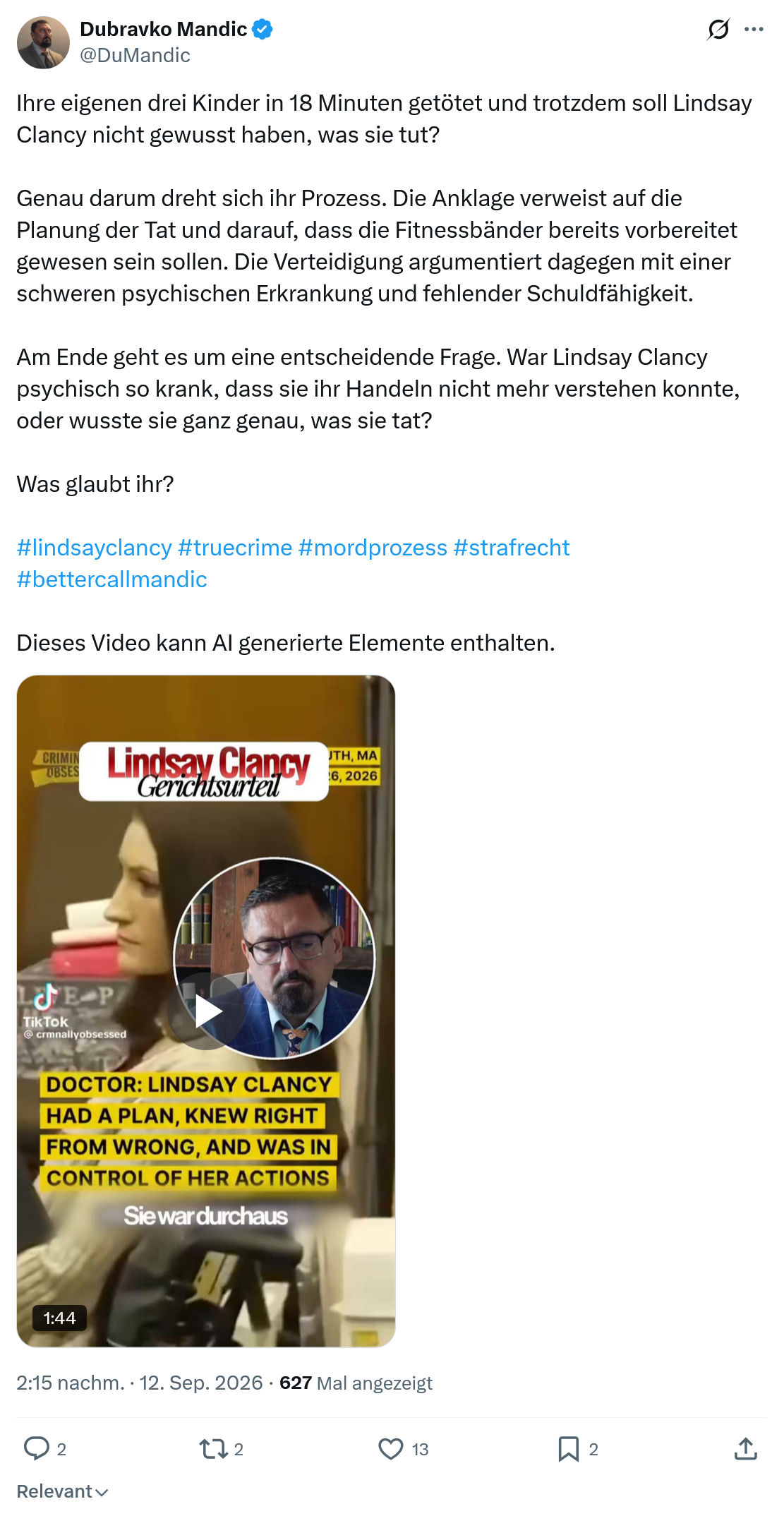 Dubravko Mandic: Ihre eigenen drei Kinder...