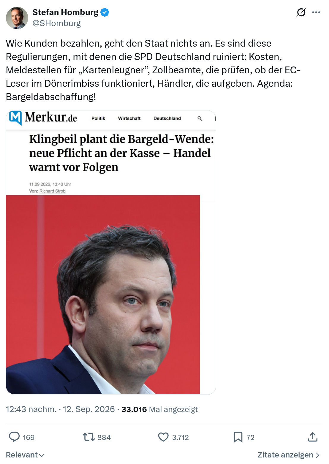 Stefan Homburg: Wie Kunden bezahlen...