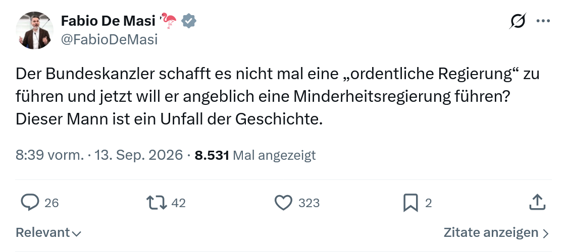 Fabio De Masi: Der Bundeskanzler schafft...
