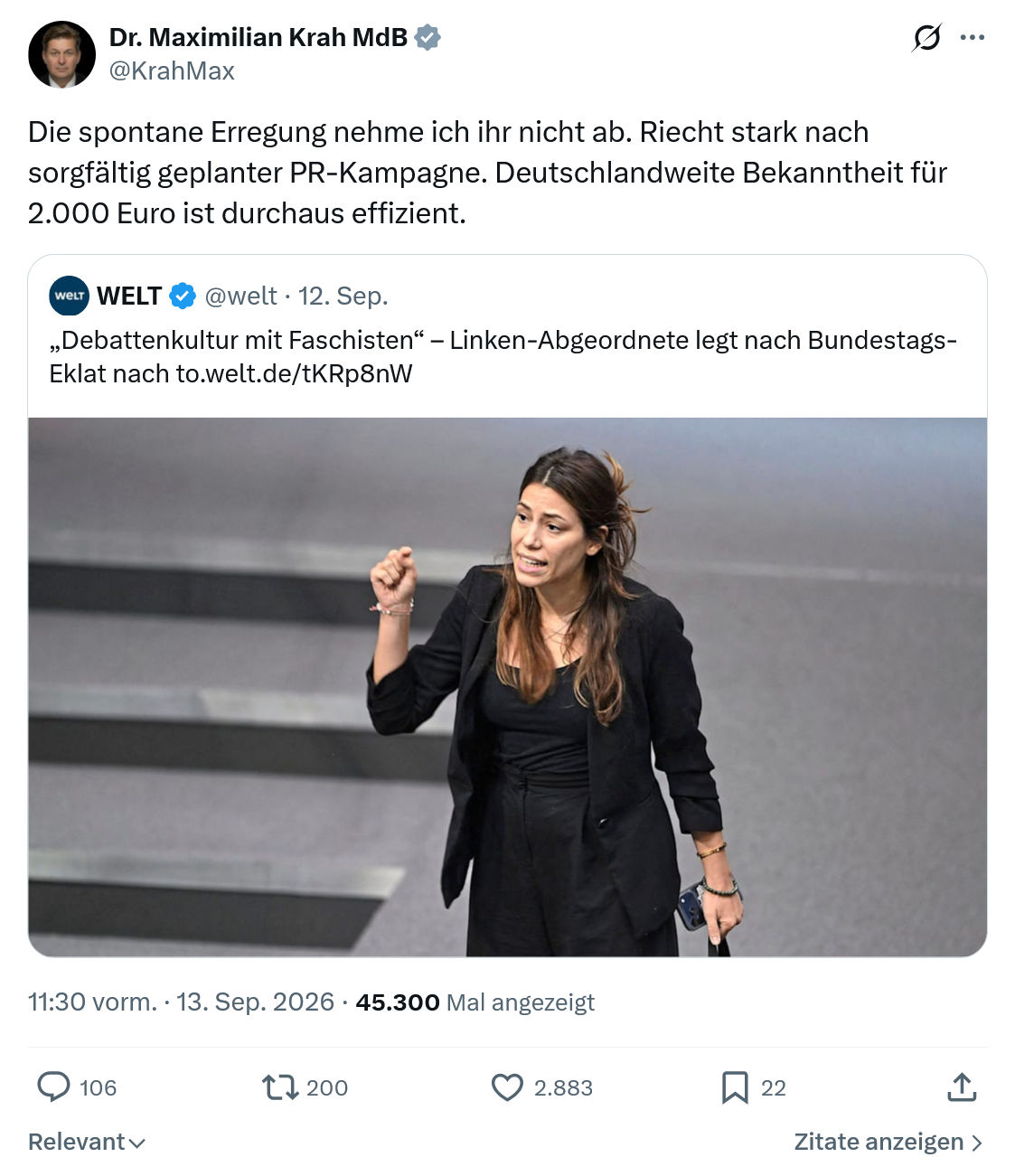 Maximilian Krah: Die spontane Erregung...