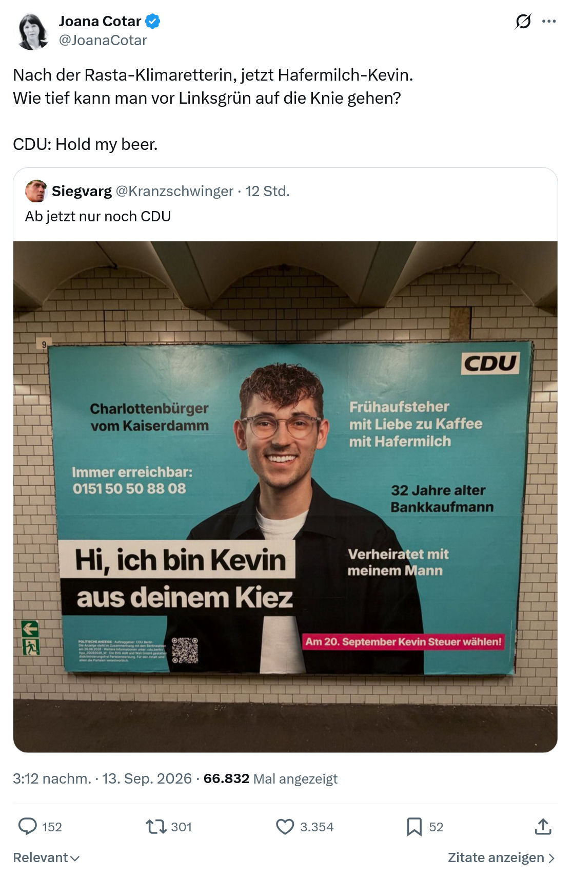 Joana Cotar: Nach der Rasta-Klimaretterin...