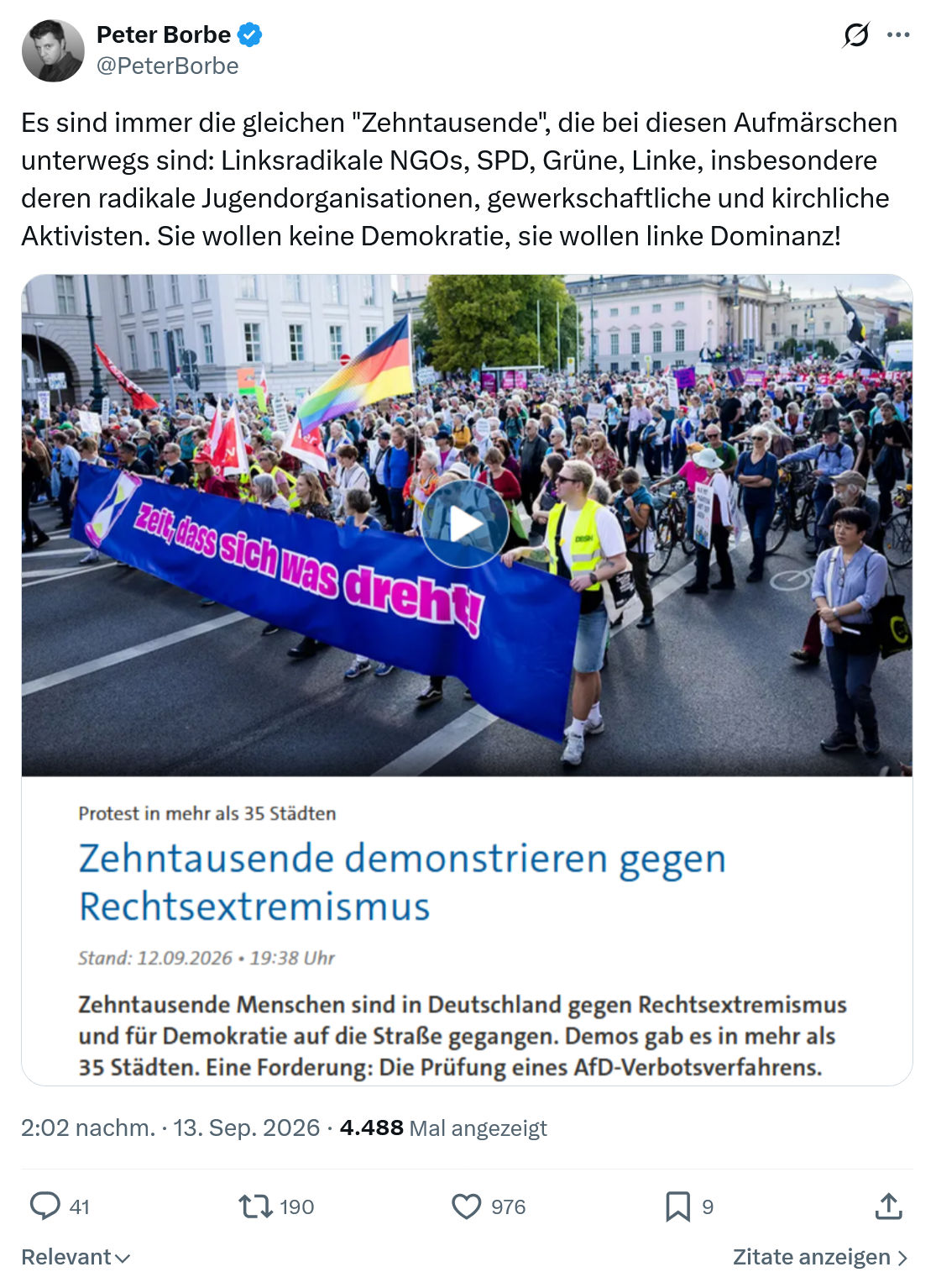 Peter Borbe: Es sind immer die gleichen...