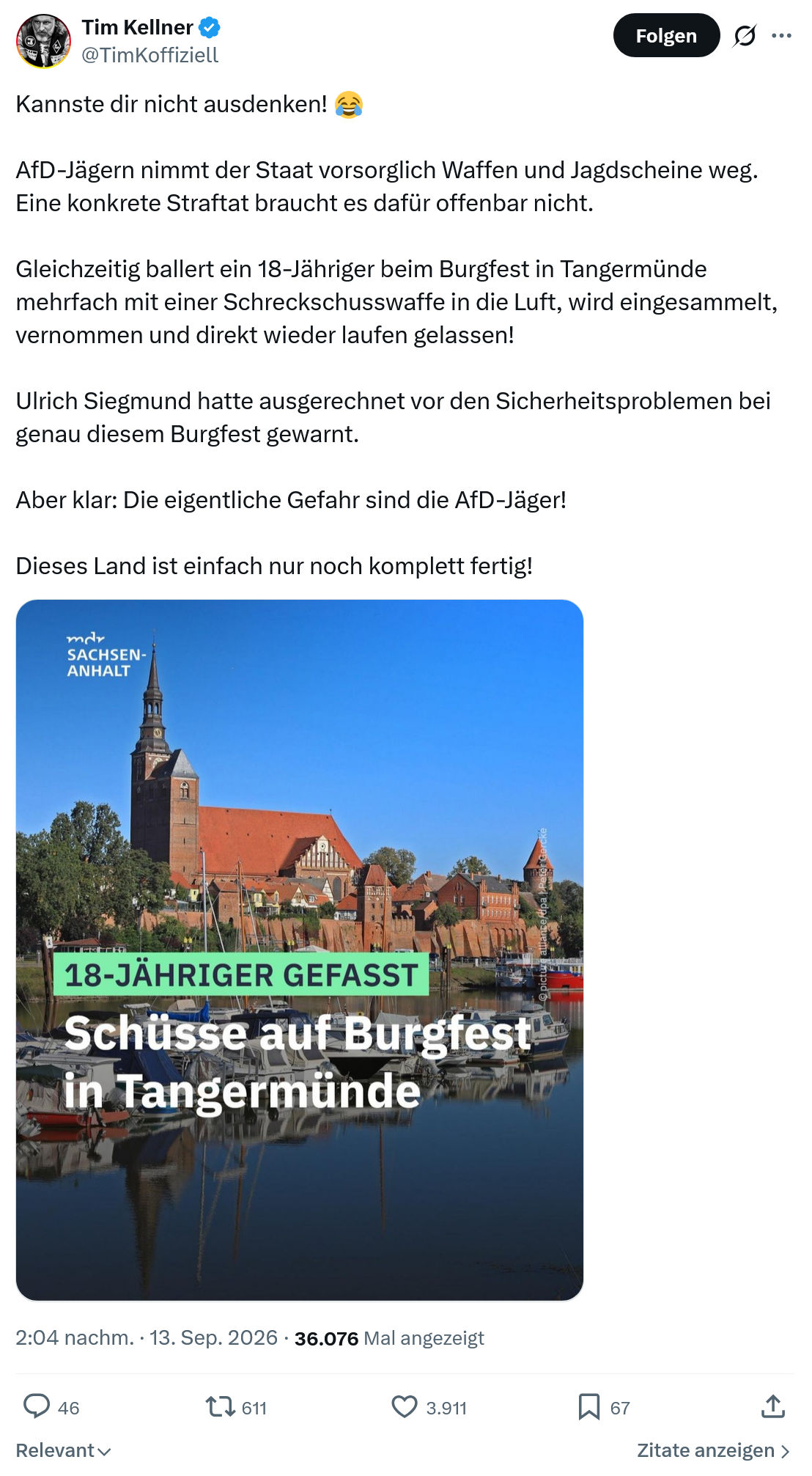 Tim Kellner: Kannste dir nicht ausdenken...