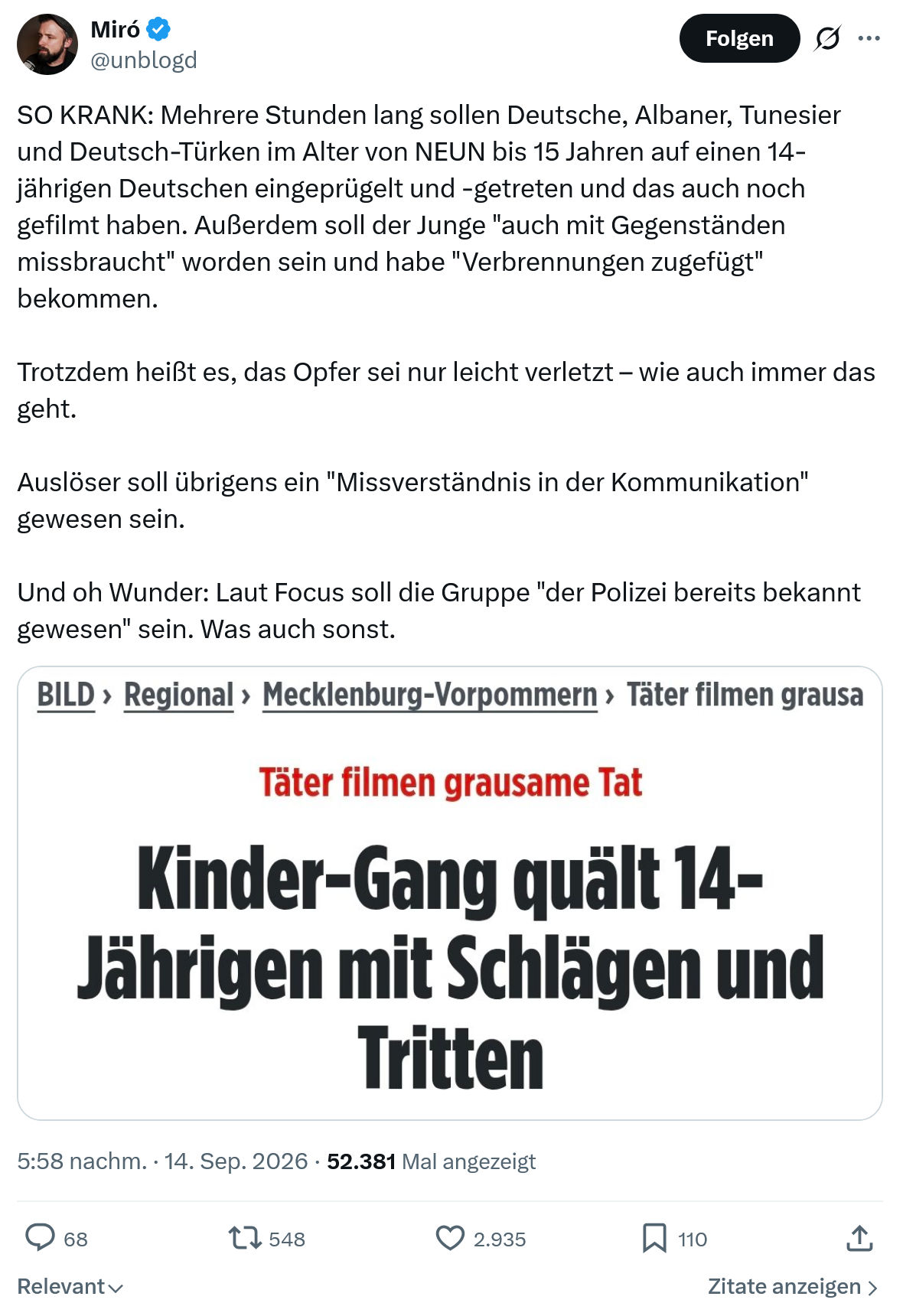 Miro Wolsfeld: SO KRANK...