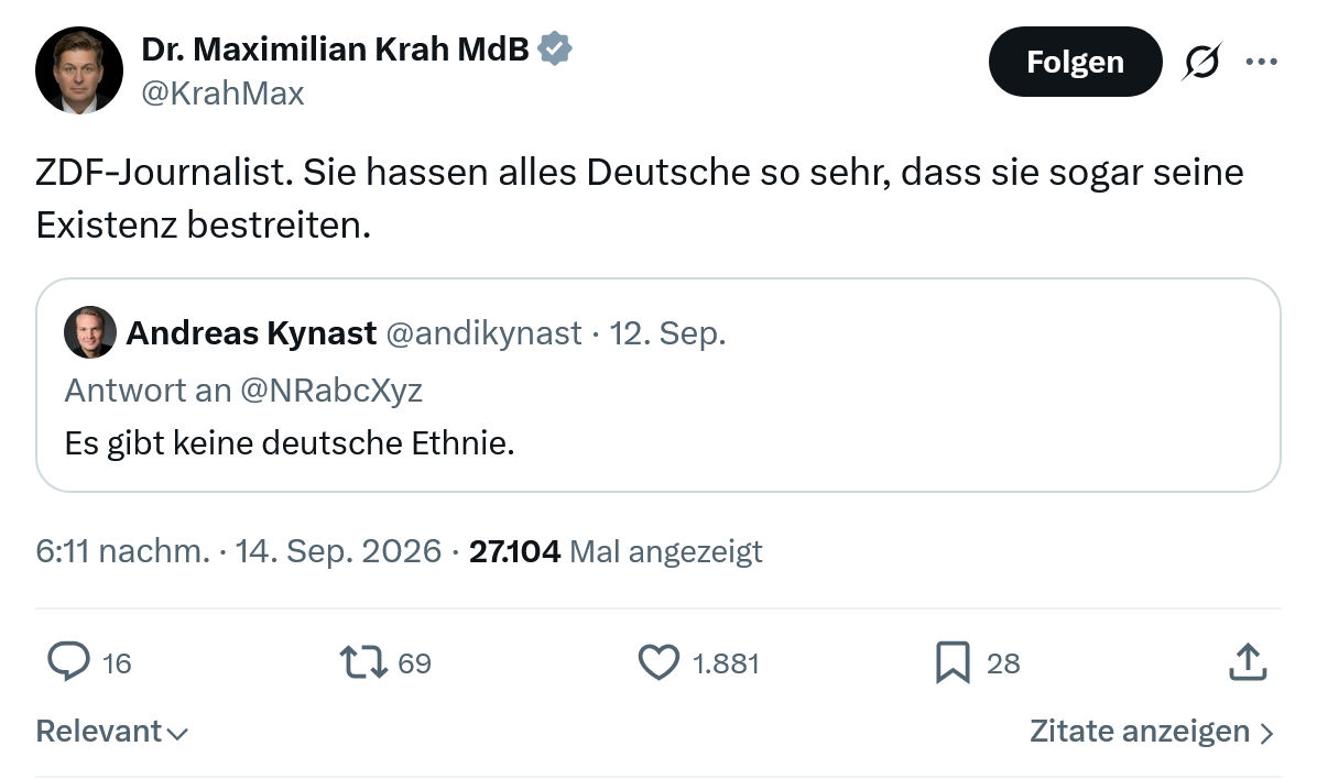 Maximilian Krah: ZDF-Journalist...