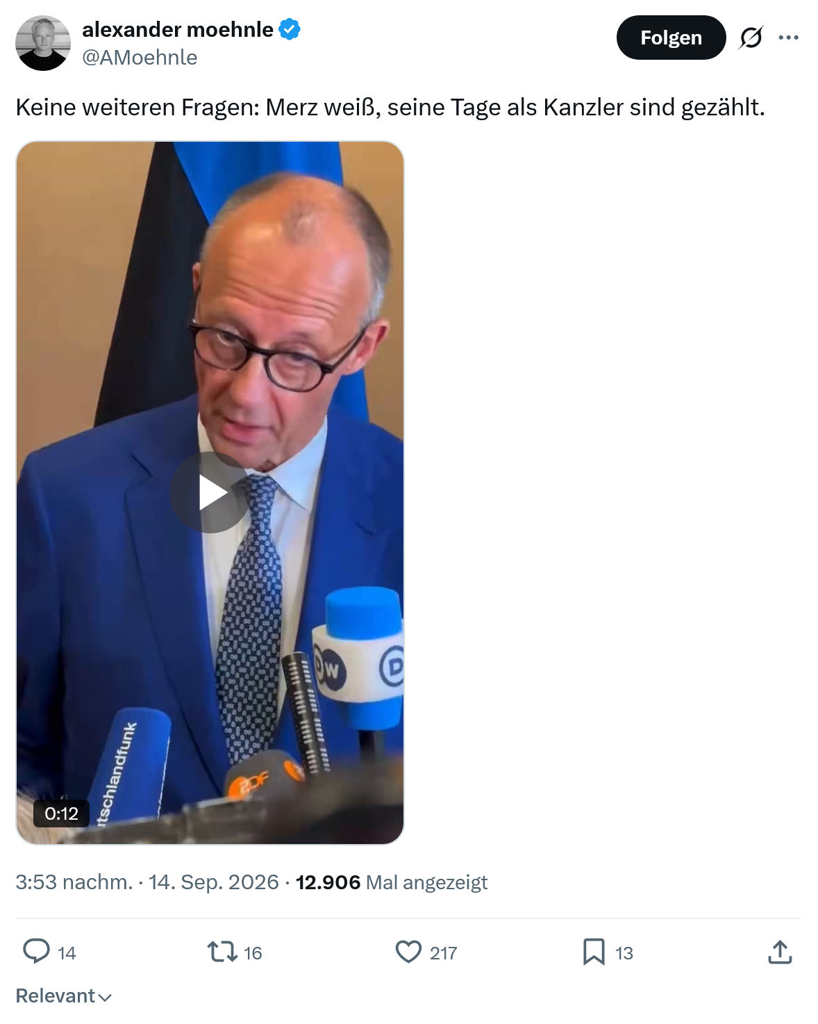 Alexander Moehnle: Keine weiteren Fragen...