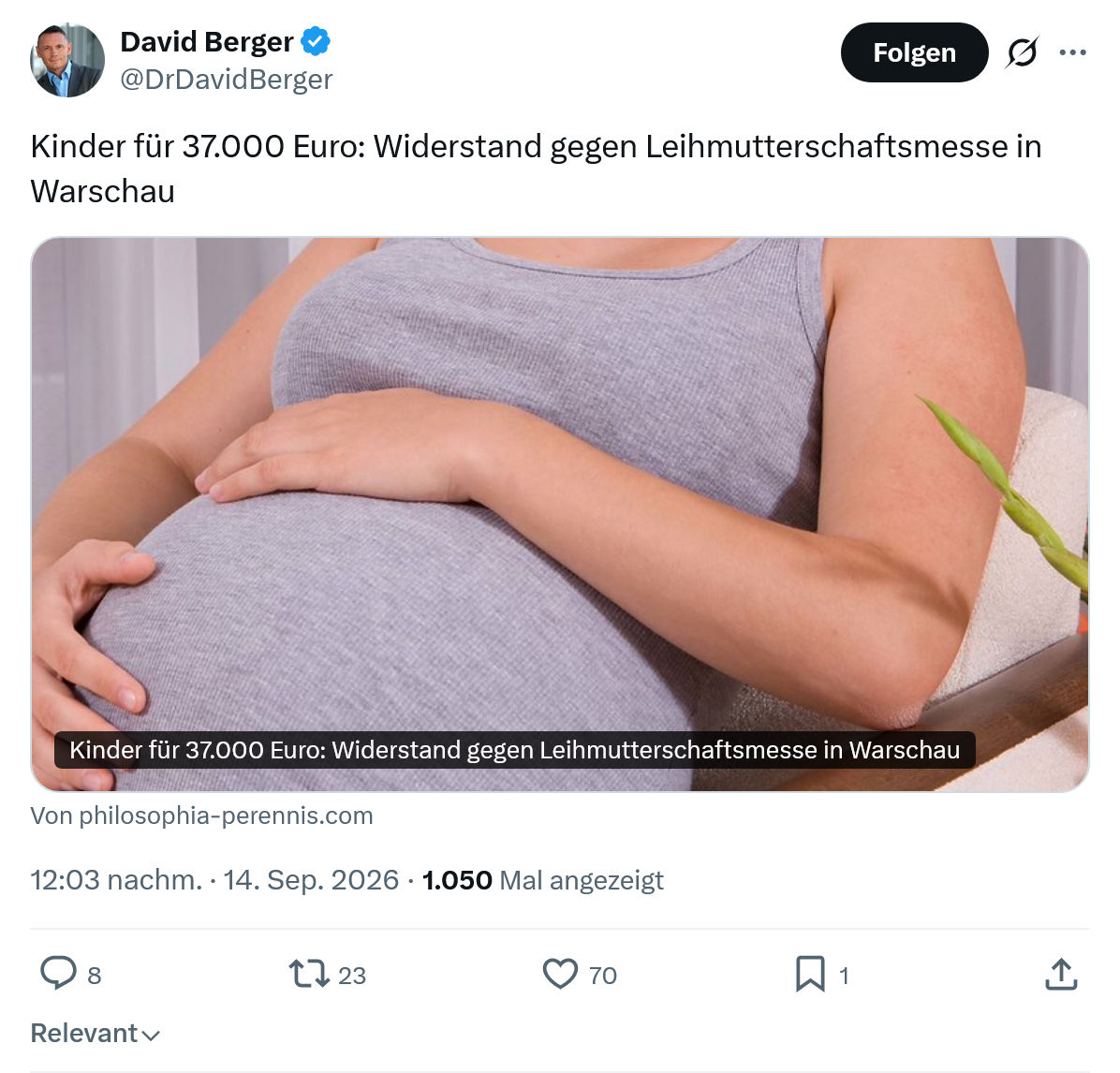 David Berger: Kinder für 37.000 Euro...