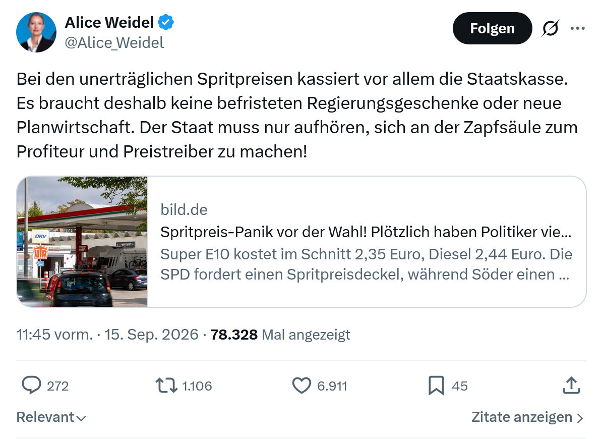 Alice Weidel: Bei den unerträglichen...