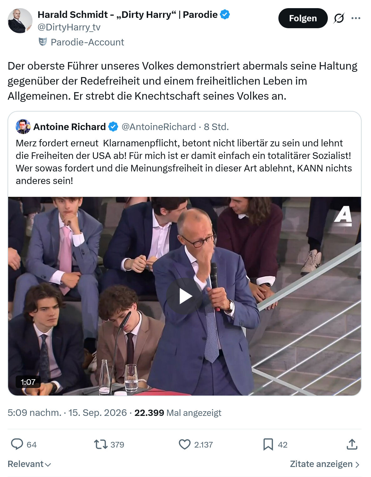Harald Schmidt: Der oberste Führer unseres Volkes...